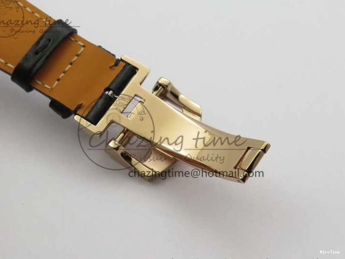 MIROTIME 0427 Elegant Portugieser Perpetual Calendar IW503302 RG V9F 1:1 Best Edition Gray Dial on Black Leather Strap A 7096